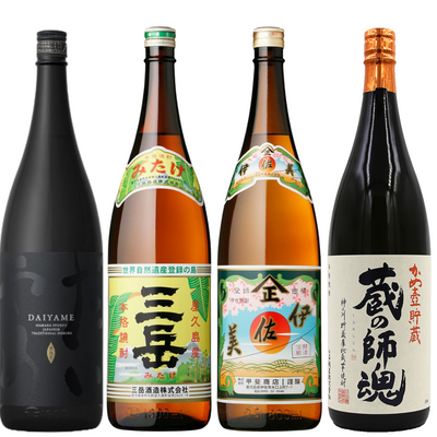 人気芋焼酎1800ml4本セット 伊佐美、三岳、蔵の師魂、だいやめ