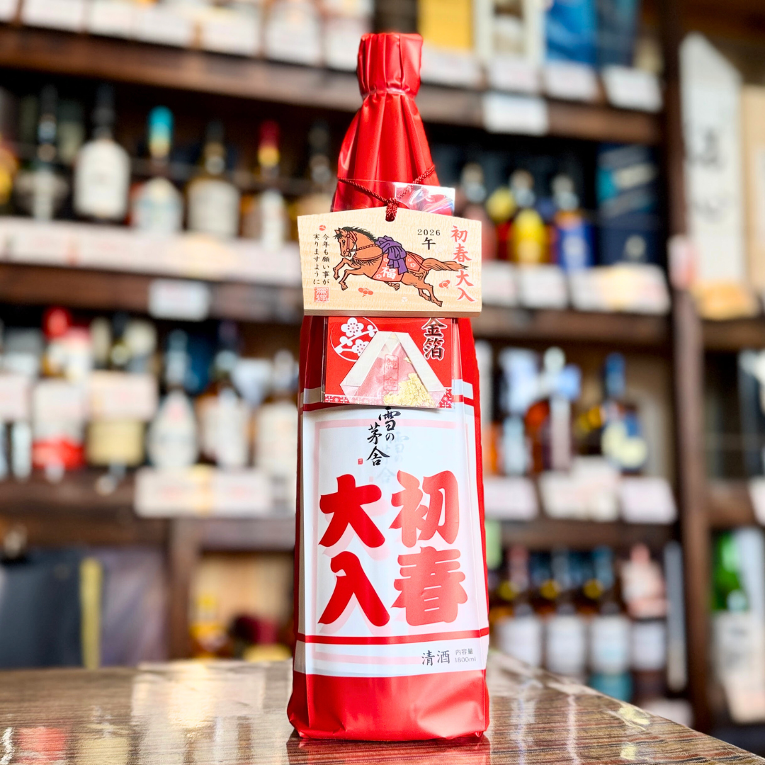 雪の茅舎 純米吟醸 初春大入 1800ml | 限定新酒 金粉・絵馬付 | 齋彌