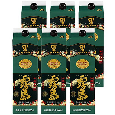 25°黒霧島パック 芋 1.8l X6